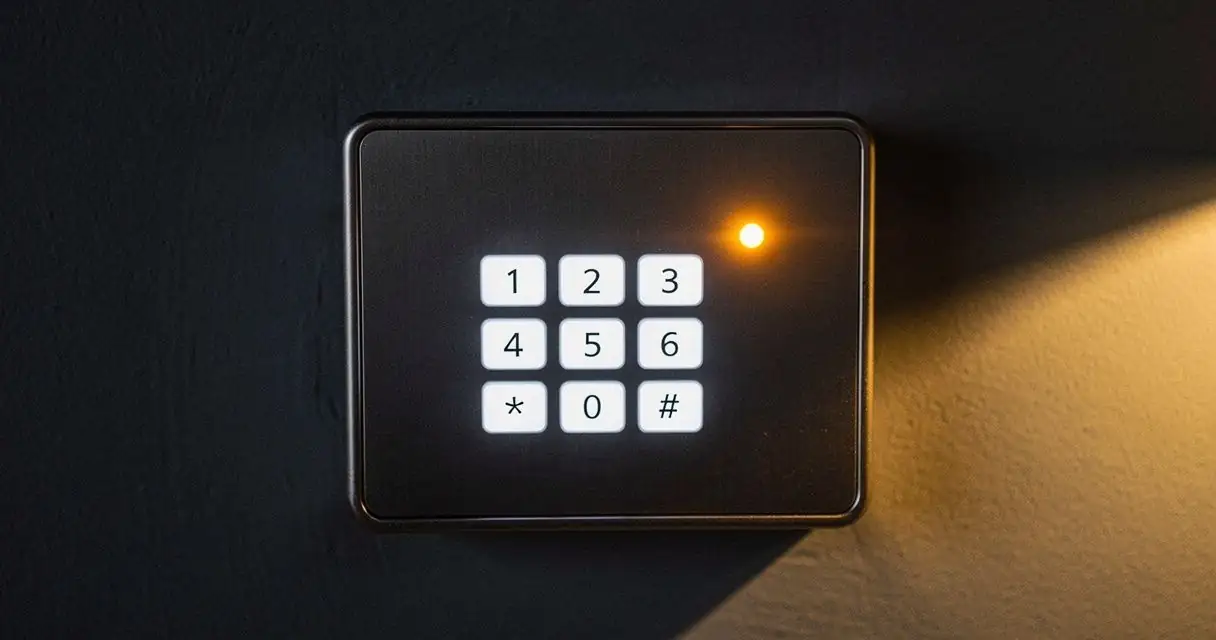 Bedienteil der Alarmanlage mit Status-LED — Alarmanlage fürs Haus Plus